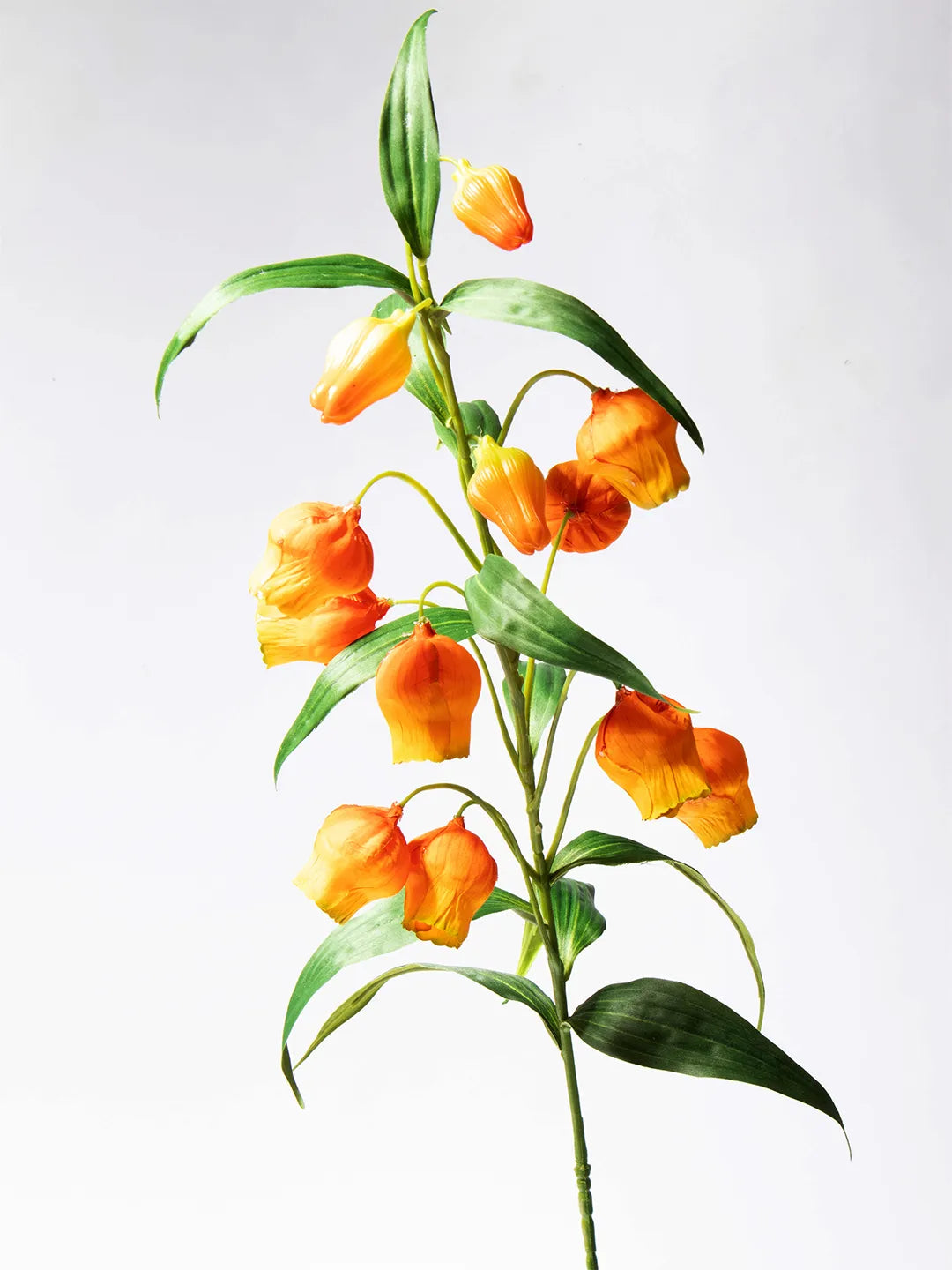 Zijden Sandersonia bloem in oranje – 97 cm lang